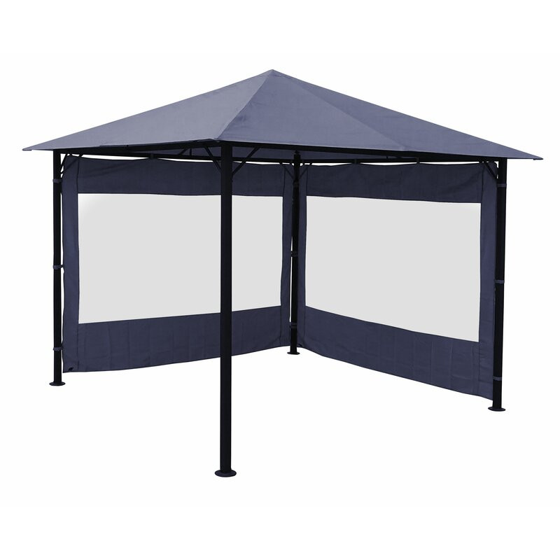 Set de 2 pereti laterali pentru pavilion, gri, 190cm H x 250cm W x 1cm D