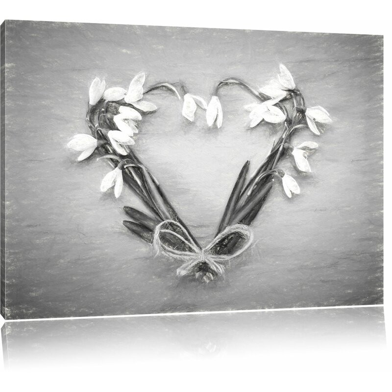Tablou canvas Flower Heart , 40 x 60 cm