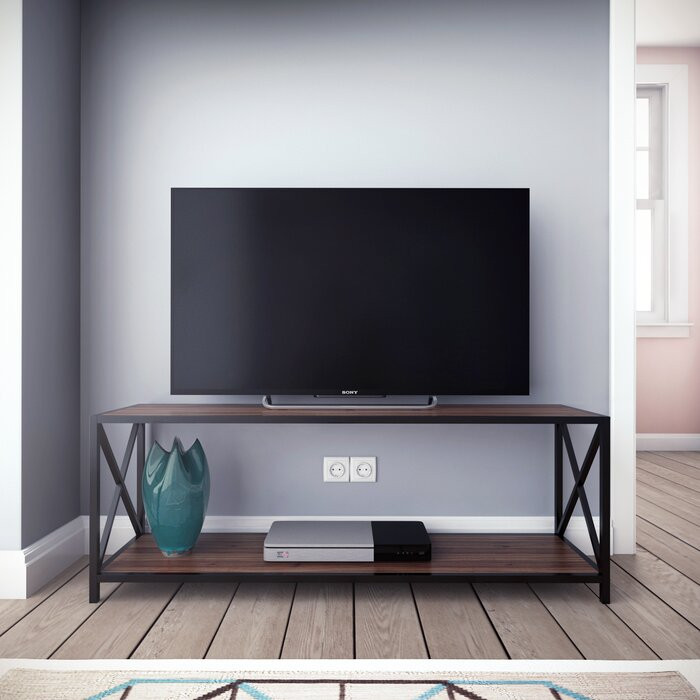 Comoda TV Altom, negru/maro, 119,38 x 45,72 x 33,02 cm
