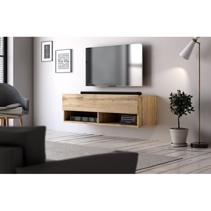 Comoda TV Wescott, decor stejar, 100 x 30 x 31 cm title=Comoda TV Wescott, decor stejar, 100 x 30 x 31 cm