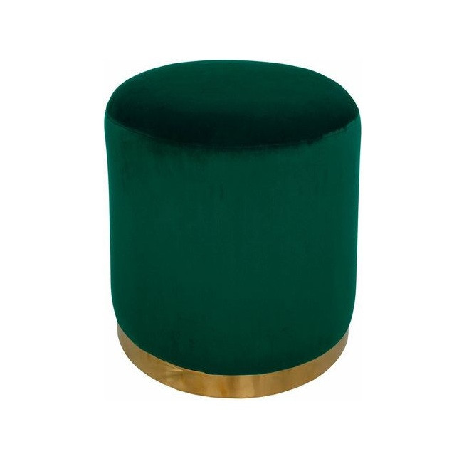 Taburet Home Affaire, catifea, verde, 40 x 40 x 40 cm