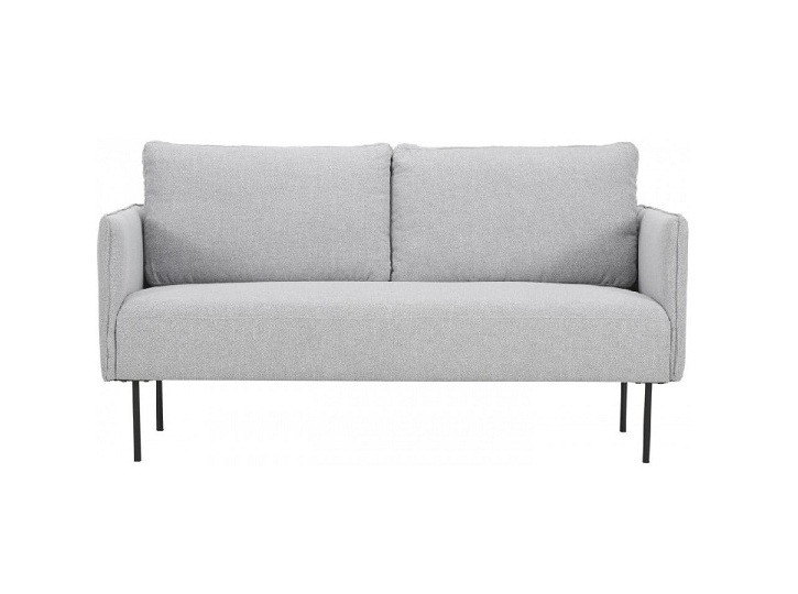 Canapea Ramira, două locuri, țesătură, gri deschis, 151 cm x 79 cm x 76 cm