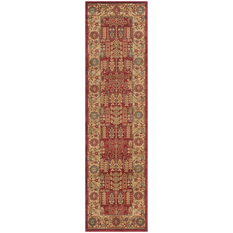 Covor Beauregard roșu / natural, 62 x 240cm