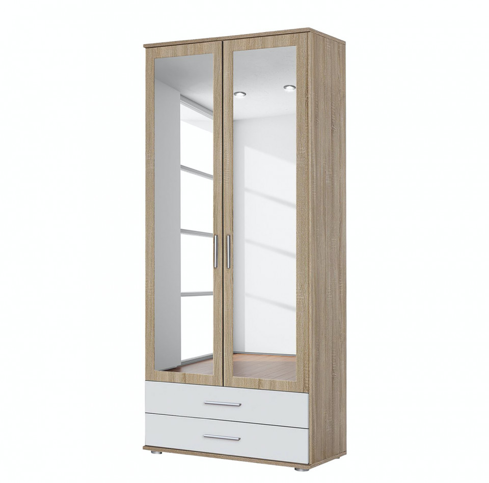 Dressing Rasant-Extra decor stejar Sonoma / alb alpin - Latime: 85 cm - 2 usi