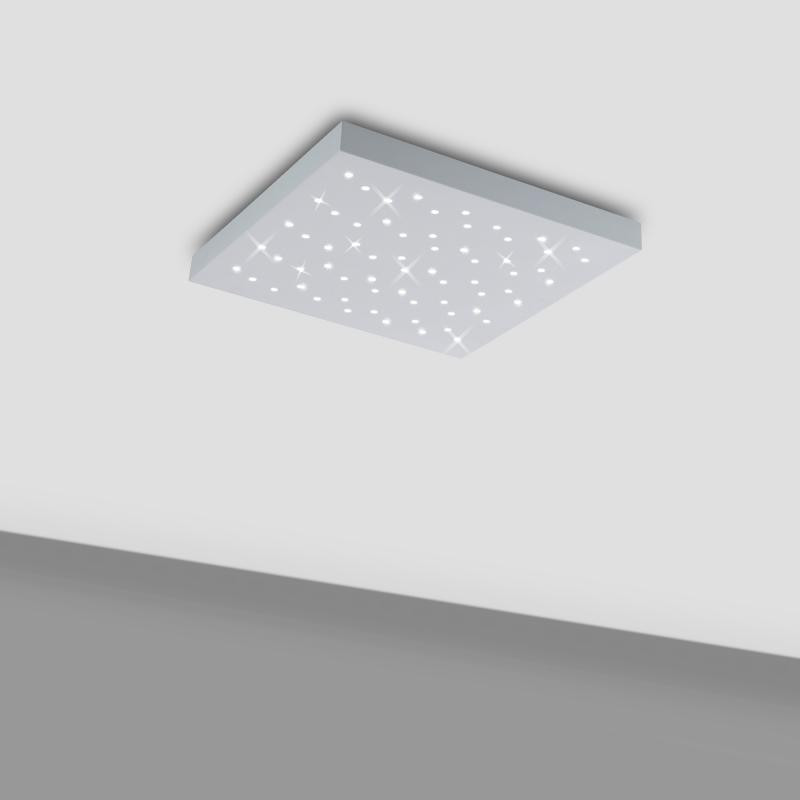 Plafoniera cu LED Titus, metal, alba, 50 x 50 x 4.5 cm