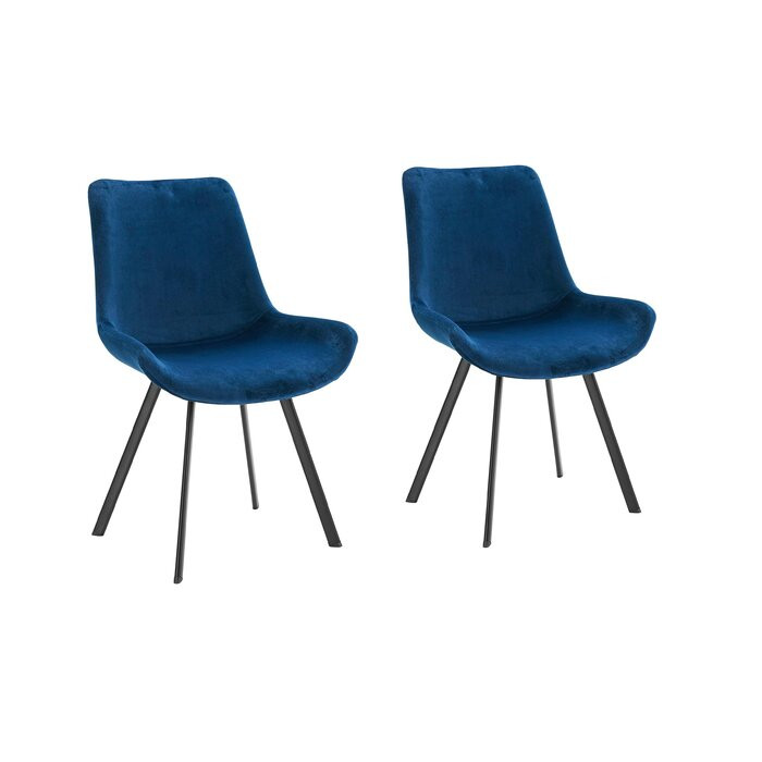 Set de 2 scaune Lilian, albastre, 84 x 54 x 61 cm
