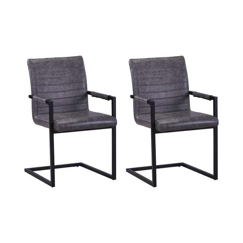 Set de 2 scaune Womack gri, 89 x 53 x 59 cm