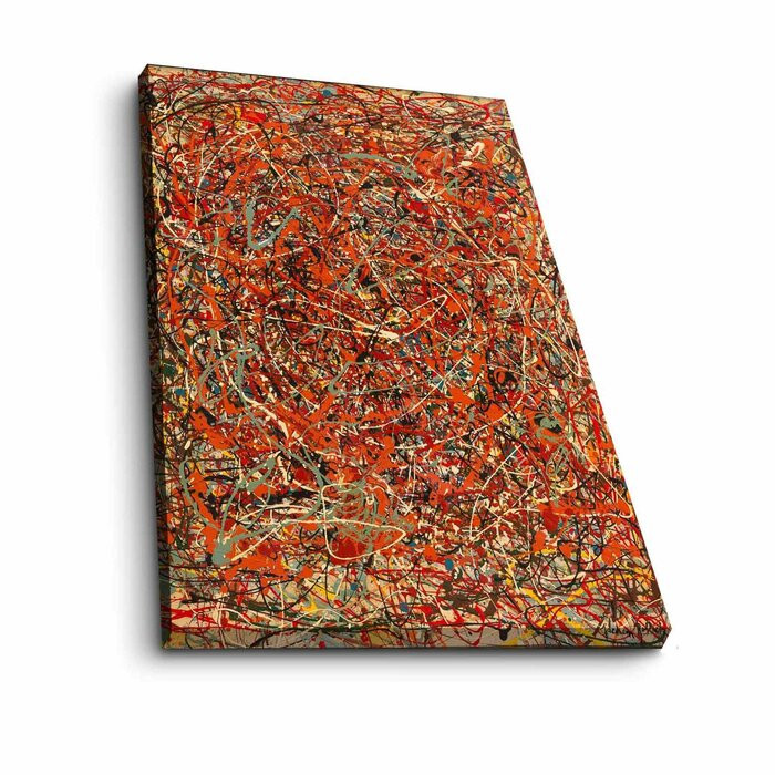 Tablou Jackson Pollock, panza, multicolor, 100 x 70 x 3 cm