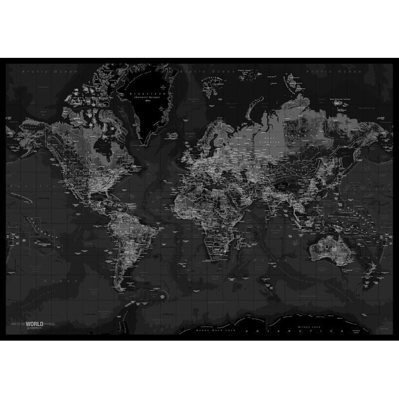 Poza Tablou World Map, 70 x 100 cm