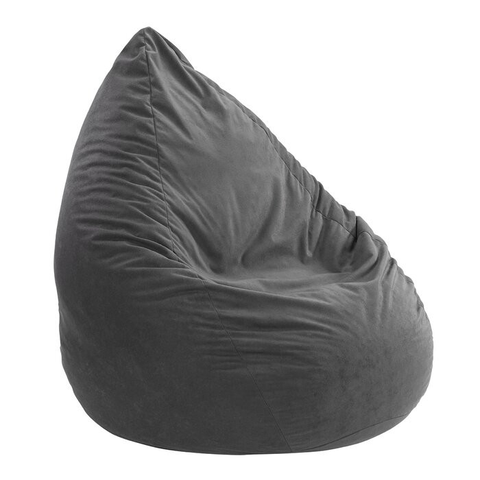 Taburet Beanbag, poliester, antracit, 60 x 60 cm