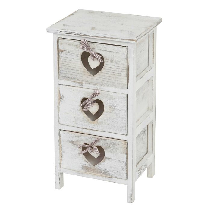Comoda Forli, 55 x 29 x 25 cm, lemn, alb