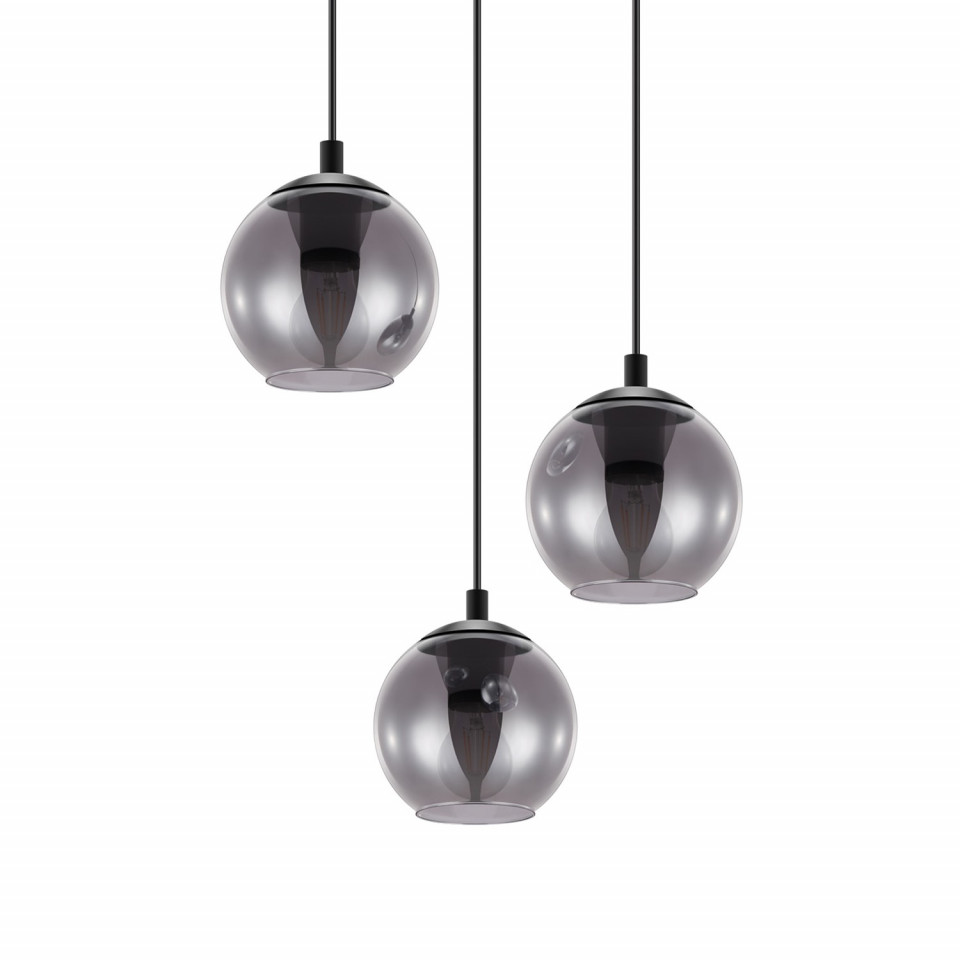 Lustra tip pendul Ariscani, sticla, 93 x 110 x 43 cm