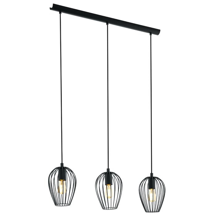 Lustra tip pendul Erwon, metal, neagra, 60w