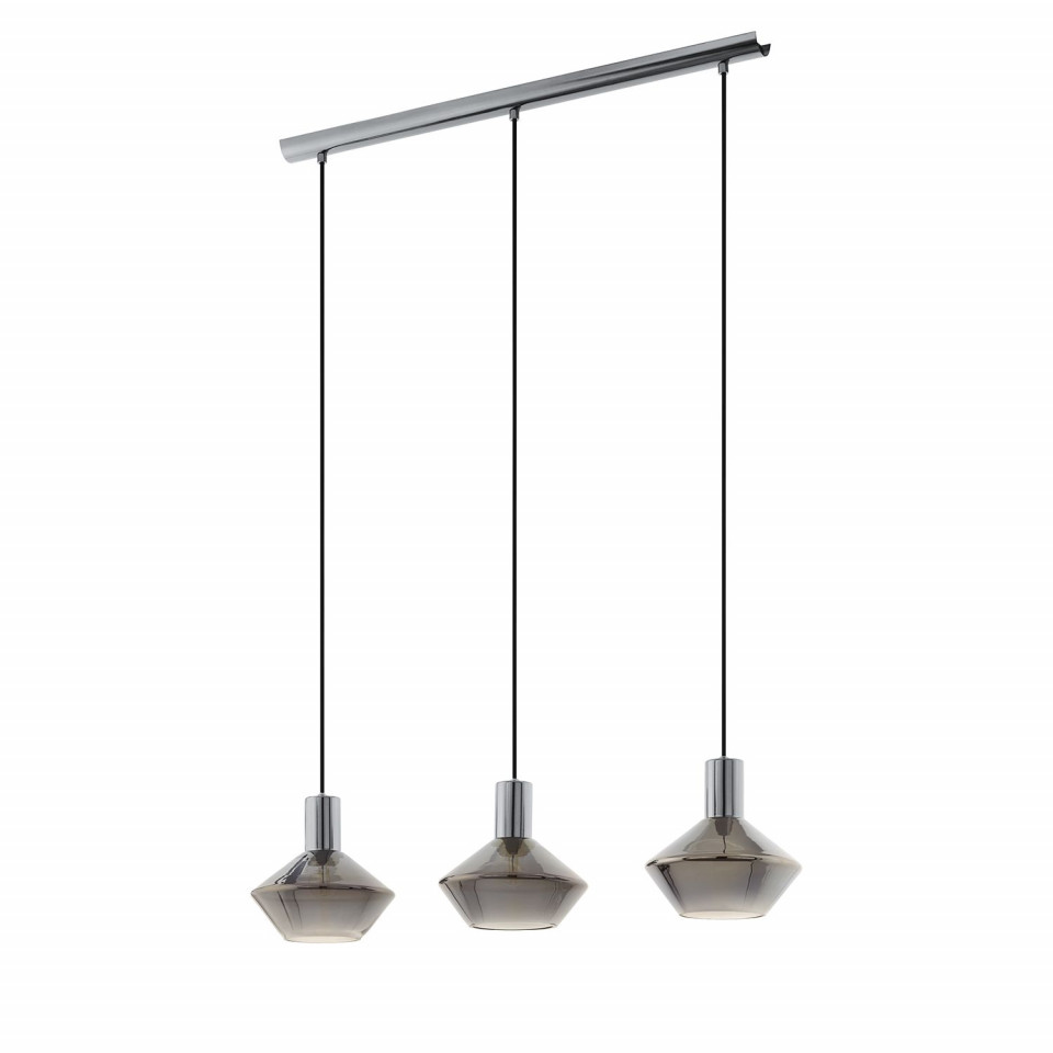 Lustra tip pendul Ponzano II, metal/sticla, 80 x 110 x 20 cm