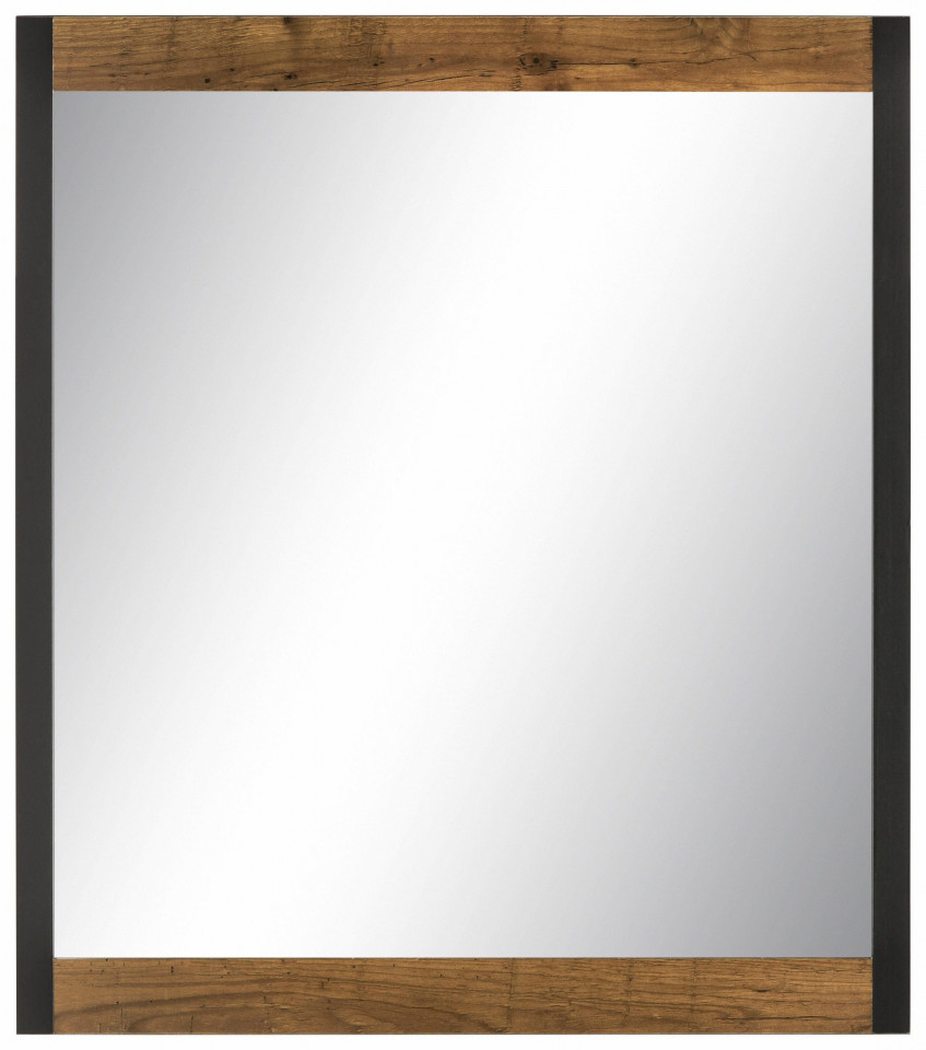 Oglinda Chris, MDF/sticla, maro, 60 x 2.5 x 68 cm