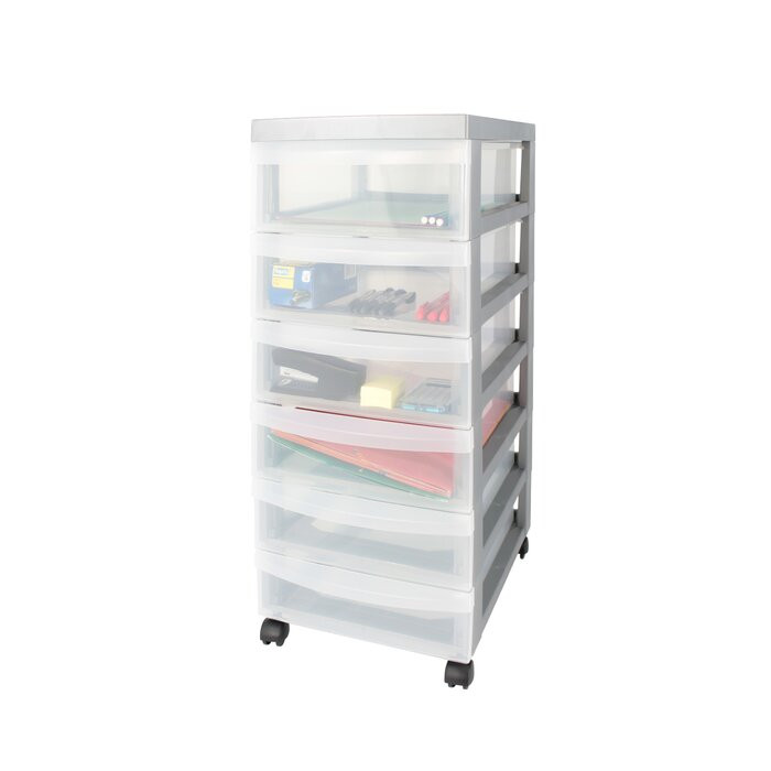 Organizator, plastic, argintiu, 61,5 x 29 x 40 cm