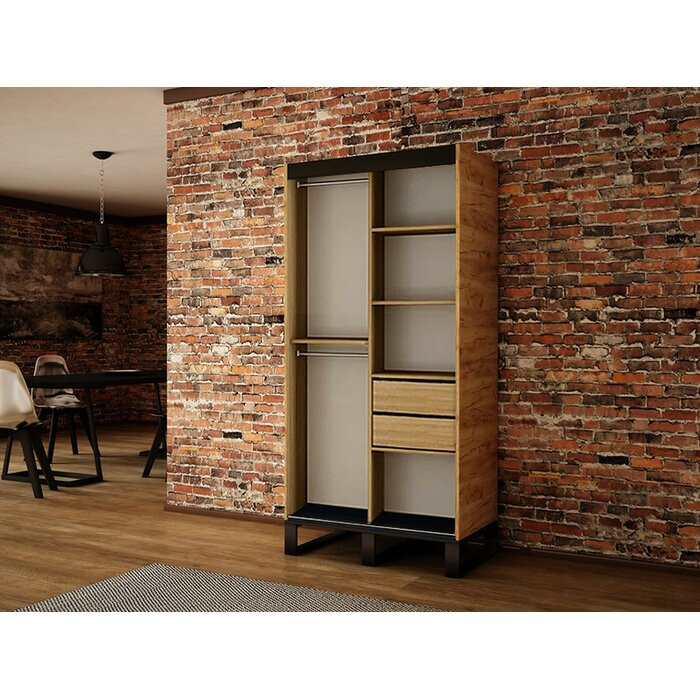 Set de 2 sertare Fromberg, maro, 37 x 47 x 47 cm
