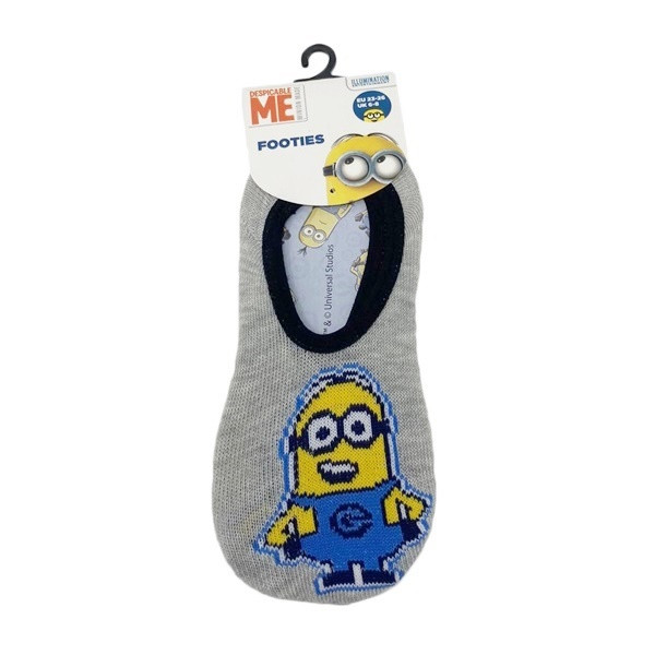 Set de 5 perechi de talpici Minions gri, textil