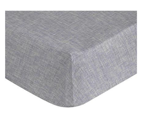 Cearsaf pat cu elastic Linen gri, 175x200 cm