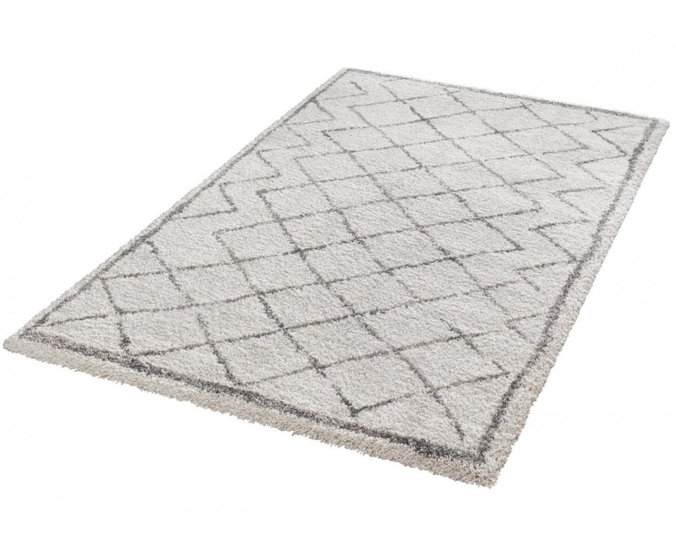 Covor Grace Diamond interior-exterior crem / gri, 80x150cm