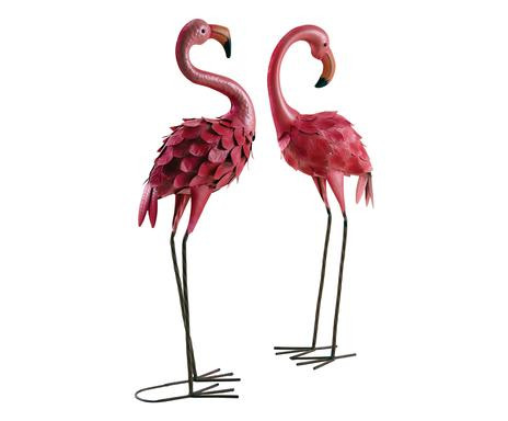 Set de 2 obiecte decorative Flamingo fuchsia