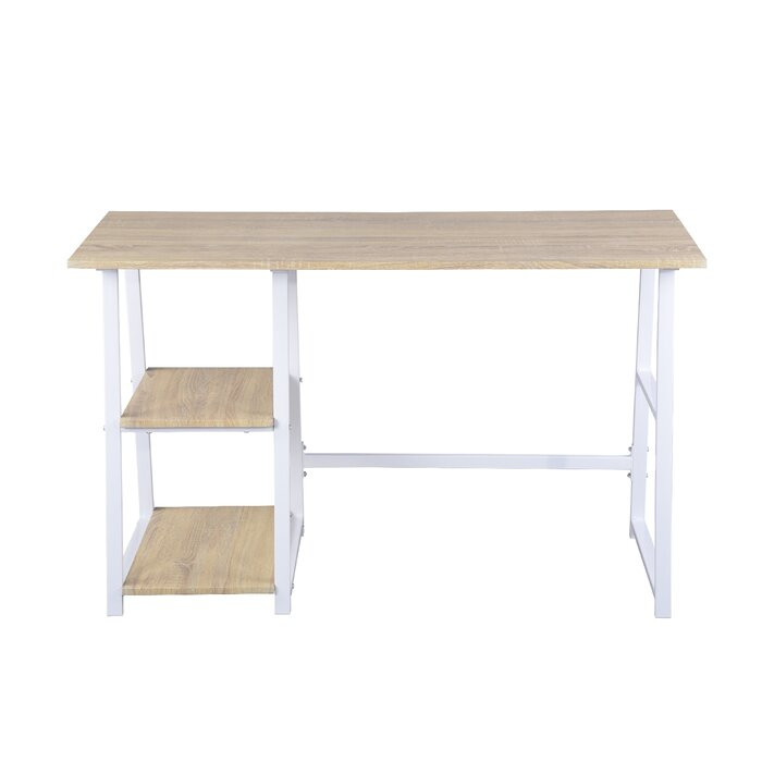 Birou Sadie, lemn, alb/maro, 73,5 x 121 x 51 cm