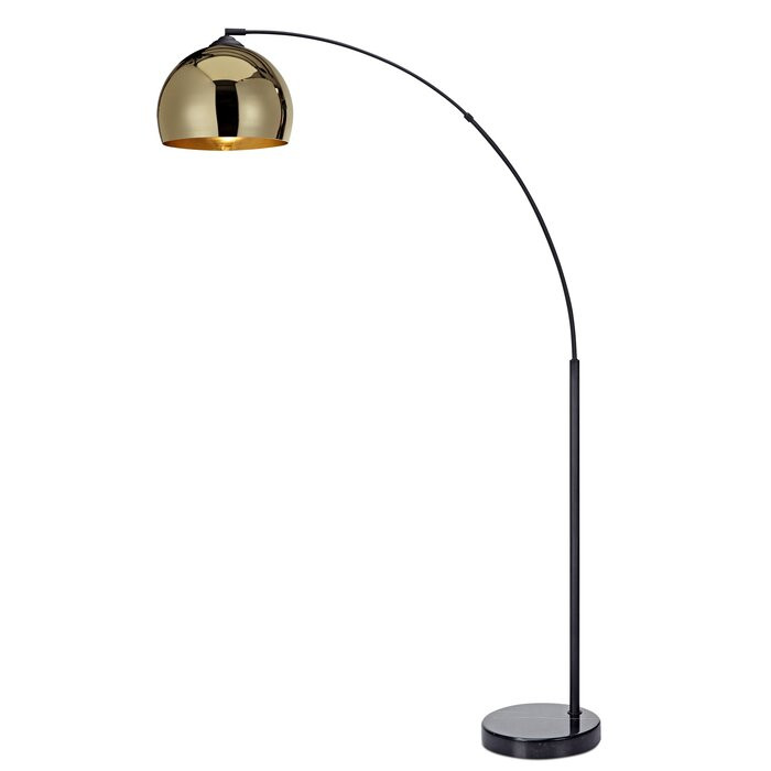 Lampadar, negru/auriu, 170 x 109,98 x 29,99 cm, 50w