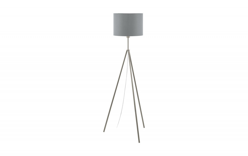 Lampadar Scigliati, metal/textil, gri, 144 x 34 cm, 60w