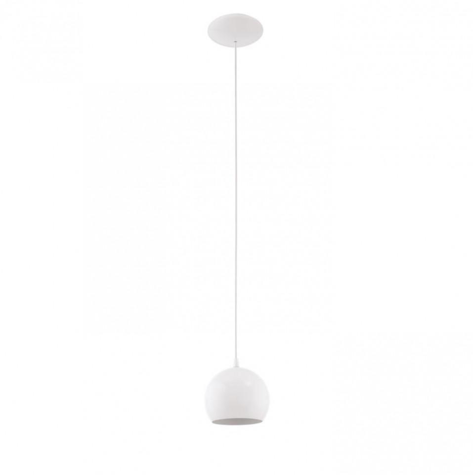 Lustra tip pendul LED Petto otel, 1 bec, alb, diametru 15 cm, 230 V, 240 lm