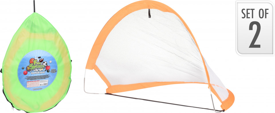 Set de 2 porti de fotbal cu plasa pentru antrenament Karll Pop Up 80 x 60 x 60