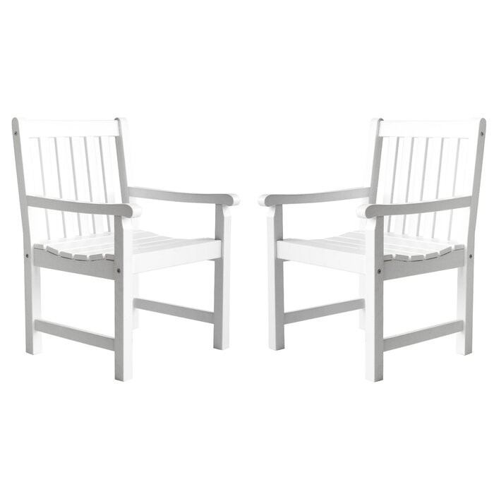 Set de 2 scaune de gradina Youngs, alb, 91 x 59 x 64 cm chilipirul-zilei.ro