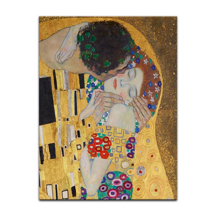 Tablou Gustav Klimt, auriu, 80 x 60 x 2 cm