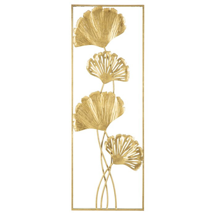 Tablou Iris, metal, auriu, 90 x 31 cm
