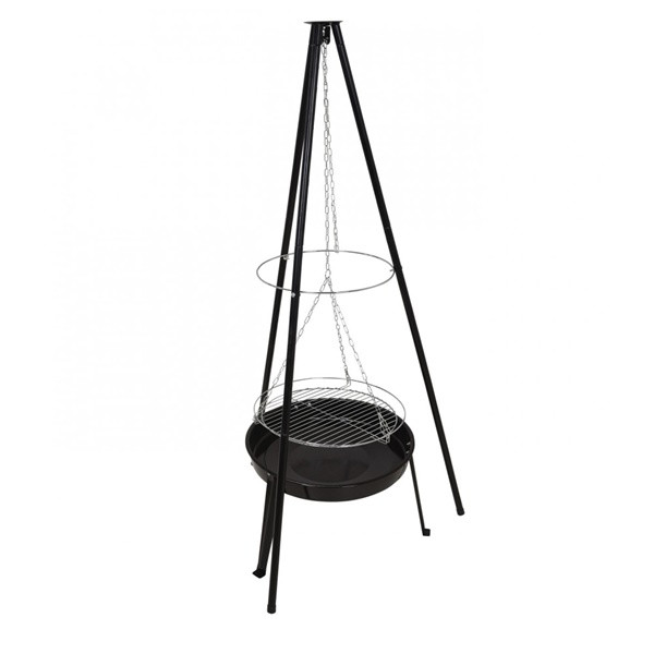 Gratar pe carbune, 22 cm, negru