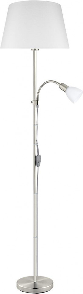 Lampadar Conesa, metal/tesatura, alb, 38 x 170 x 38 cm, 60w