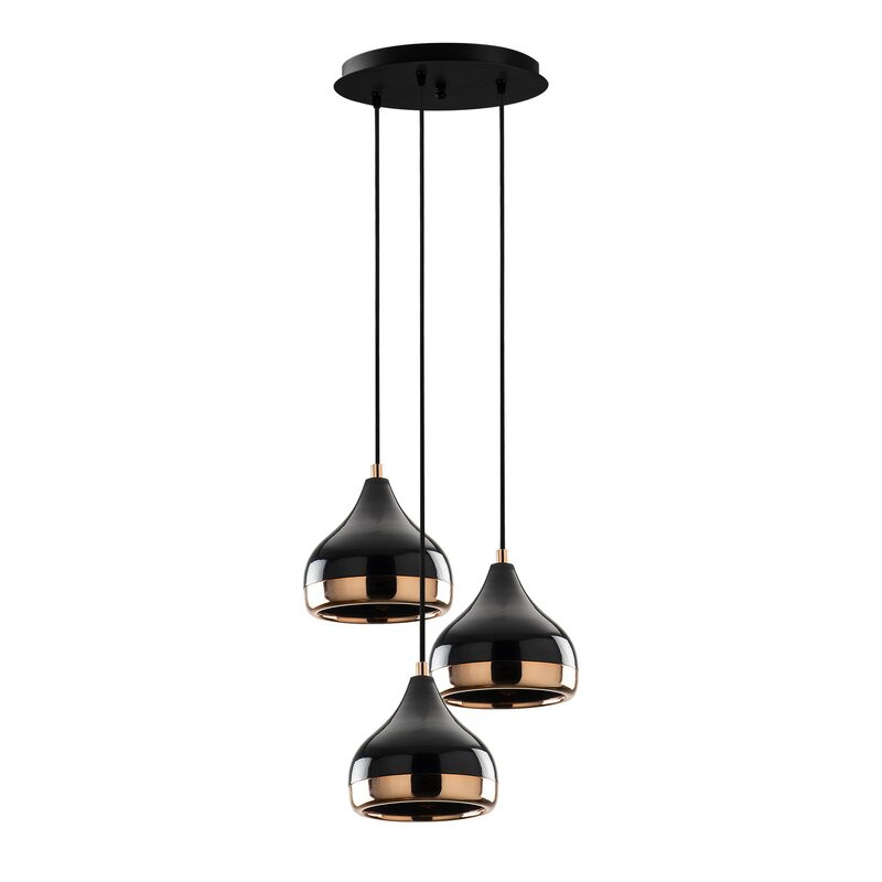 Lustra tip pendul Cullbreth,cu 3 lumini, negru, 111 x 17 cm
