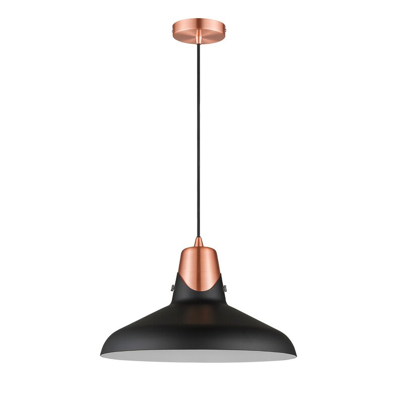 Lustra tip pendul Marietta, din metal, negru, 150 x 21 cm