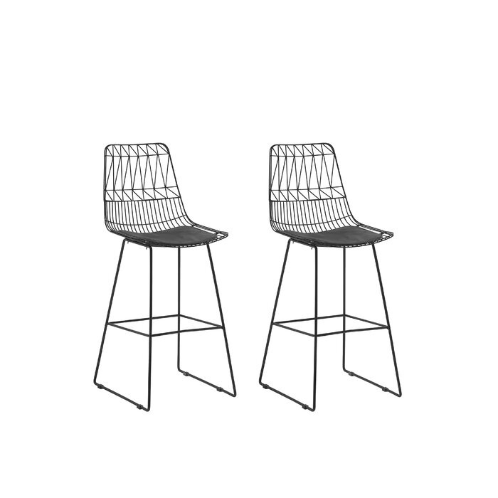 Set de 2 scaune de bar Crestline, metal, 114,5 x 48 x 57 cm