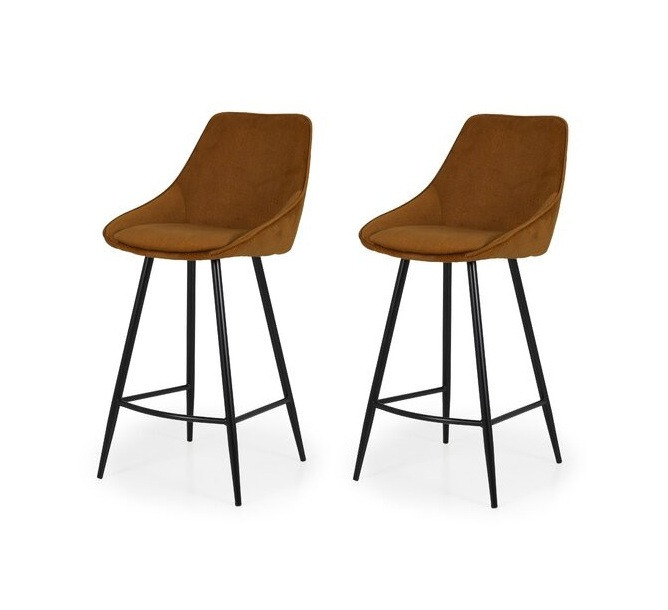 Set de 2 scaune de bar Lex, metal/plastic, 108 x 47 x 52 cm