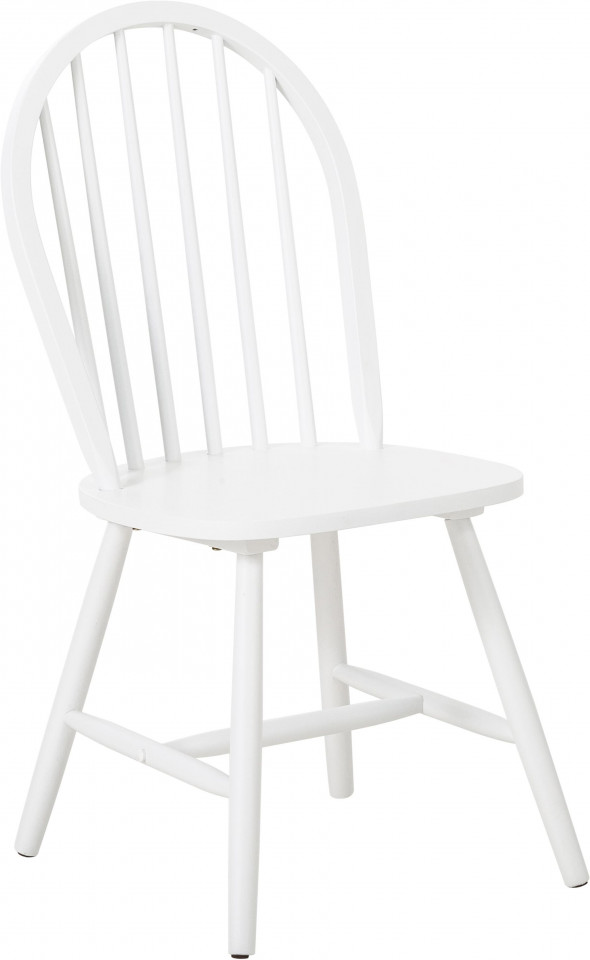 Set de 2 scaune din lemn Windsor Megan, albe
