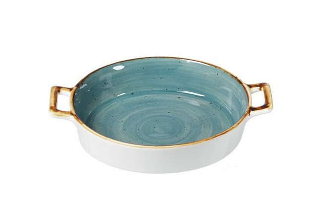 Tava de copt Arregui, ceramica, albastra, 4 x 22 x 16 cm