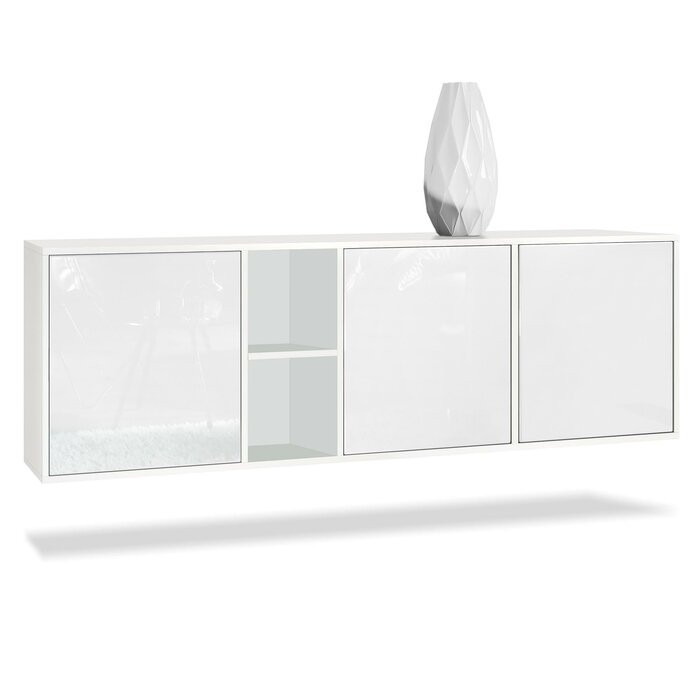 Buffet Cuba, MDF, alb, 53 x 182 x 35 cm