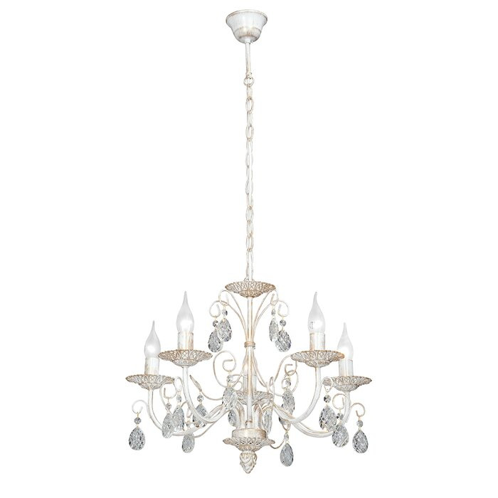 Poza Candelabru Tyrell, matal, alb, 47 x 53 x 53 cm, 60w