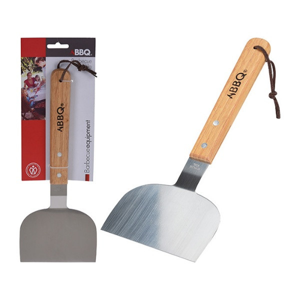 Spatula de inox pentru burgeri Karll , maner lemn title=Spatula de inox pentru burgeri Karll , maner lemn