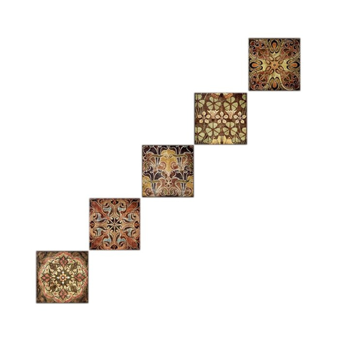 Tablou din 5 piese, MDF, maro, 15 x 15 x 0,3 cm