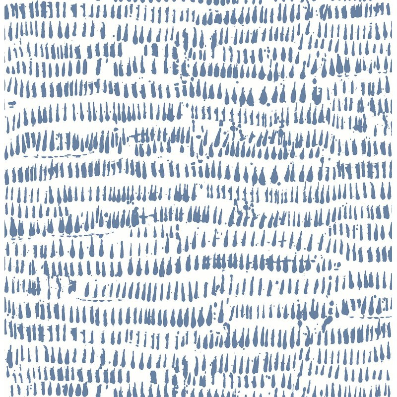 Tapet Runes Brushstrokes, albastru, 10m x 52cm