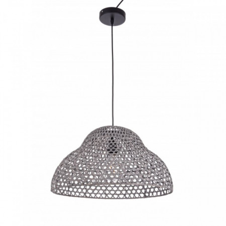 Lustra tip pendul Astro, metal/bambus, gri, 50 x 27 cm