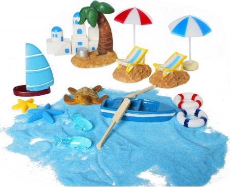 Set decoratiuni pentru casa de papusi Ganeric, plastic, multicolor