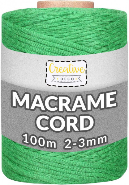 Sul de ata pentru macrame Creative Deco, bumbac, verde, 100 m