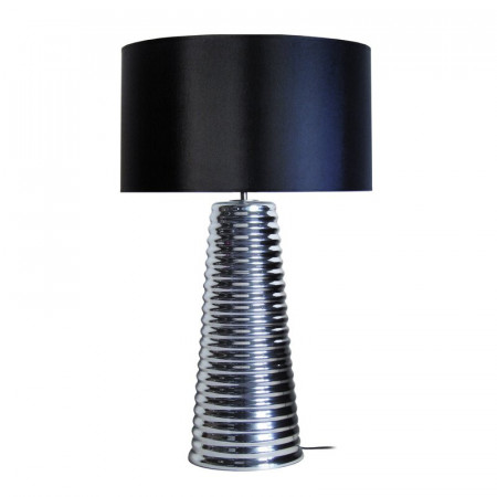 Veioza Bluffton, argintiu/negru, 70 x 45 x 45 cm